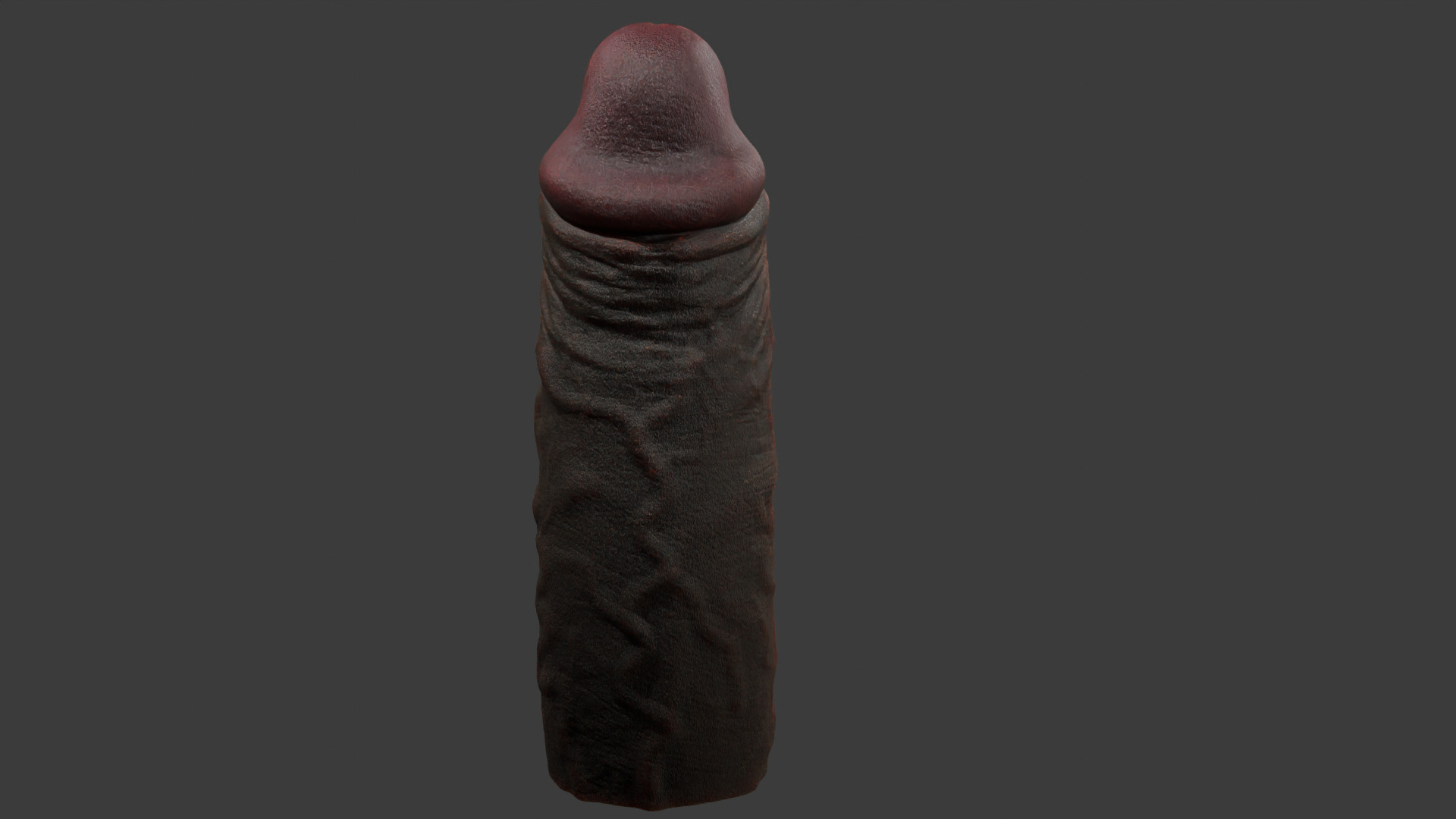 Black Penis Rigged Lowpoly and Highpoly Low-poly 3D model_3