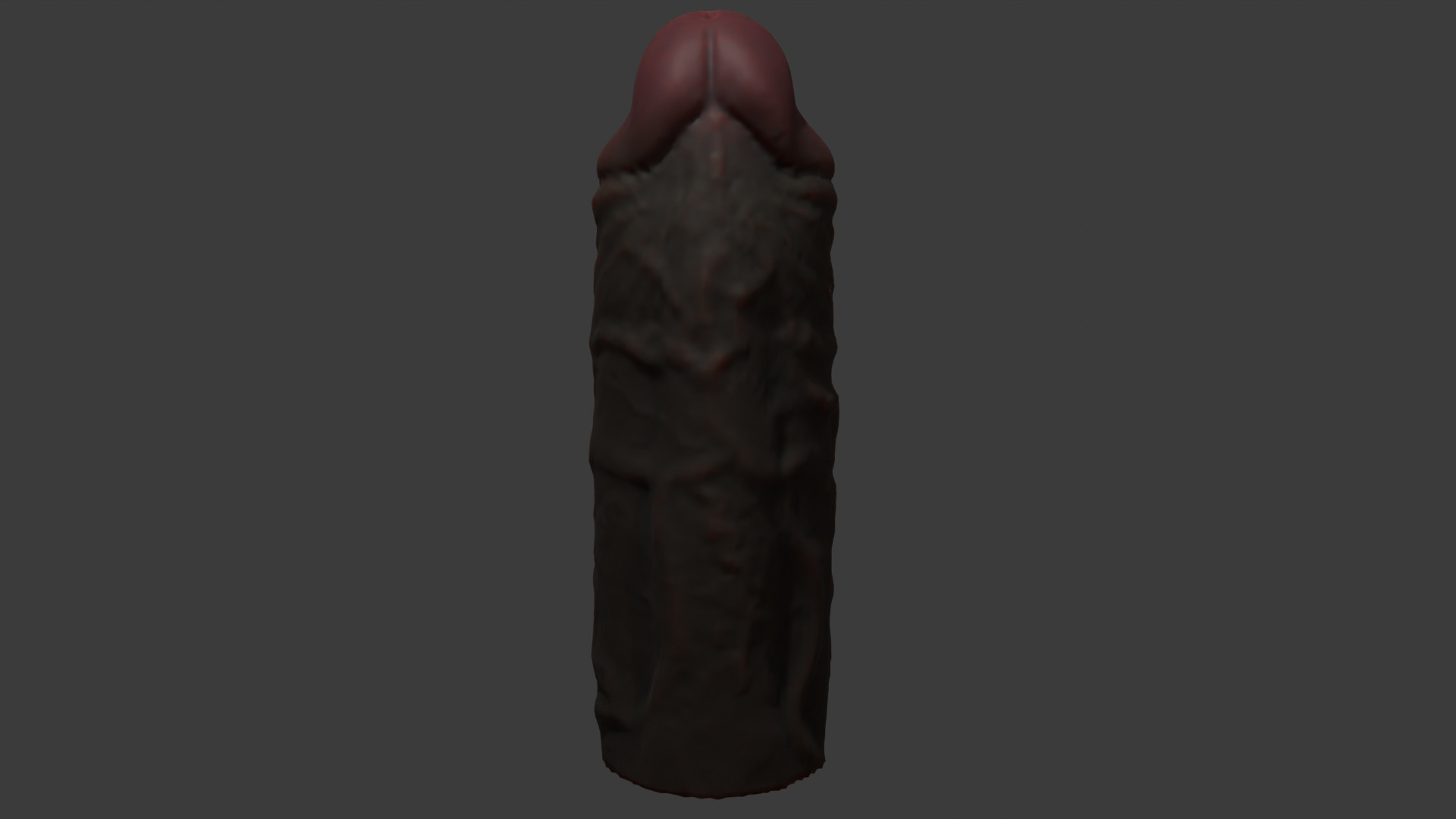 Black Penis Rigged Lowpoly and Highpoly Low-poly 3D model_8