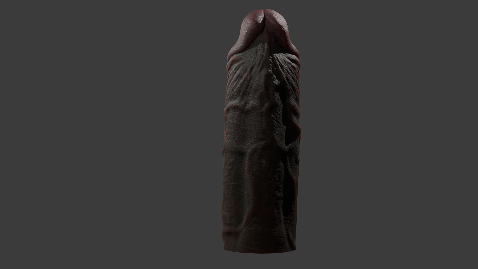 Black Penis Rigged Lowpoly and Highpoly Low-poly 3D model_4