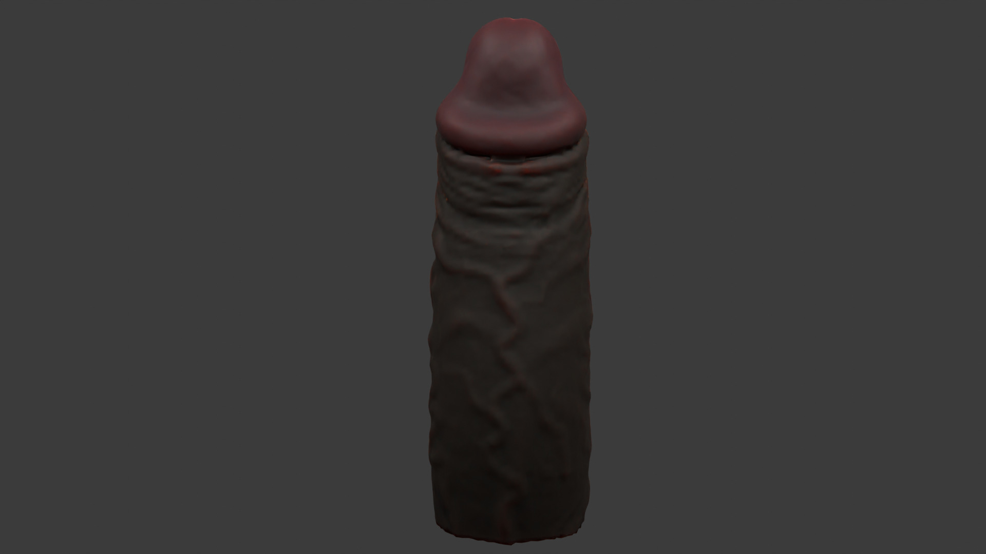 Black Penis Rigged Lowpoly and Highpoly Low-poly 3D model_6