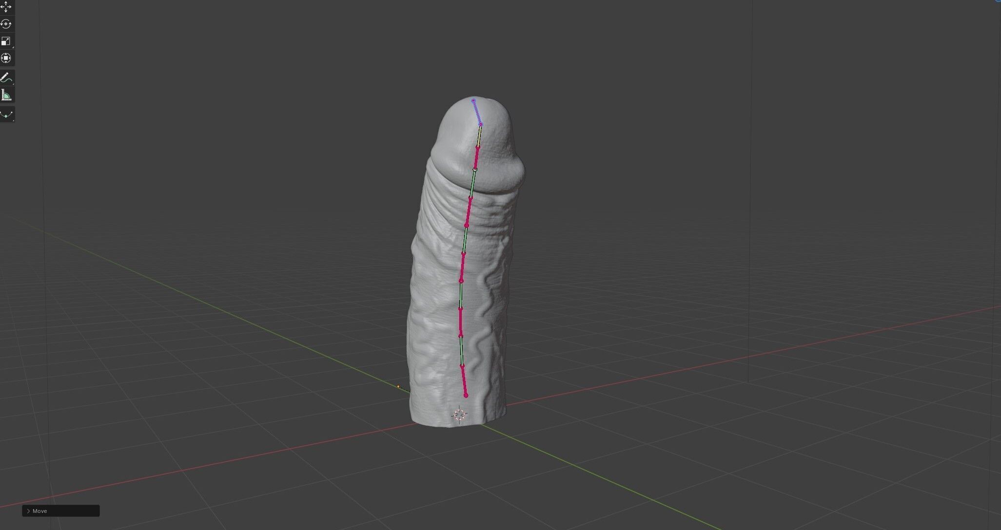 Black Penis Rigged Lowpoly and Highpoly Low-poly 3D model_1