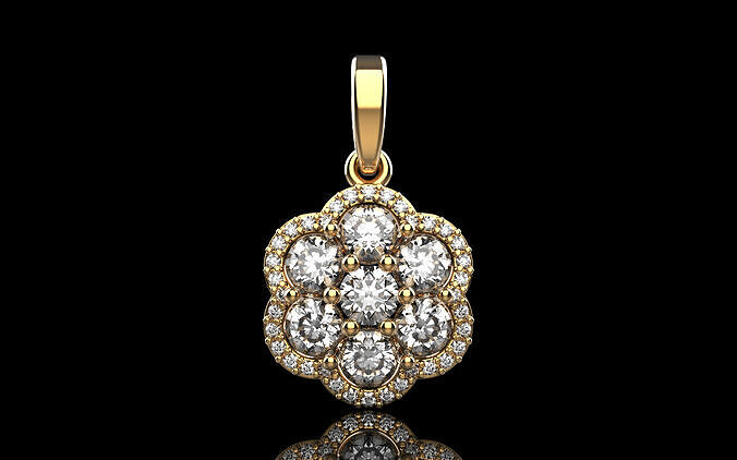 Flower pendant model 1159 3D print model