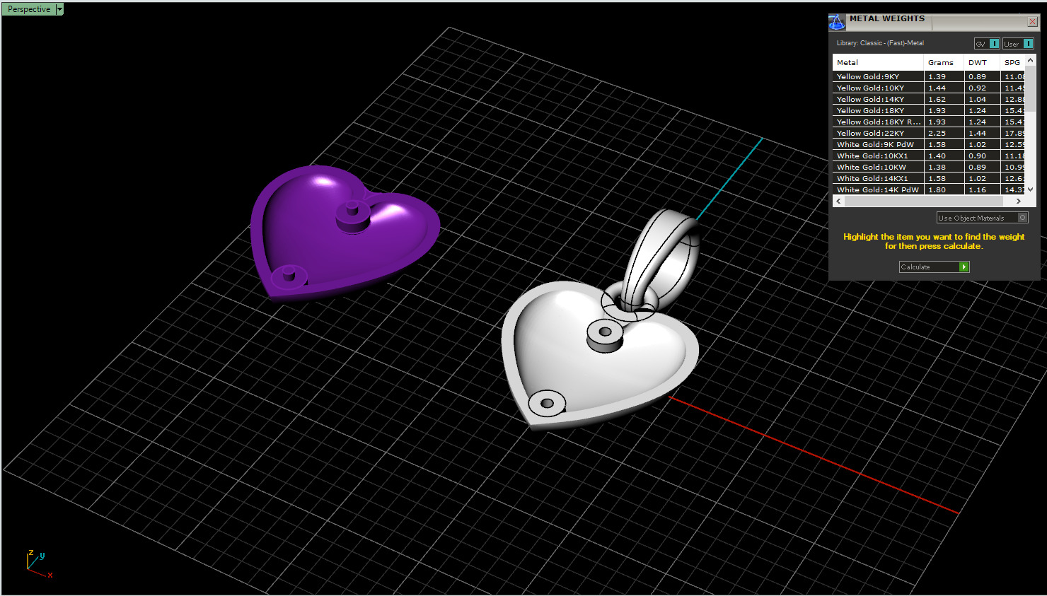 Heart pendant model 1160 3D print model_4