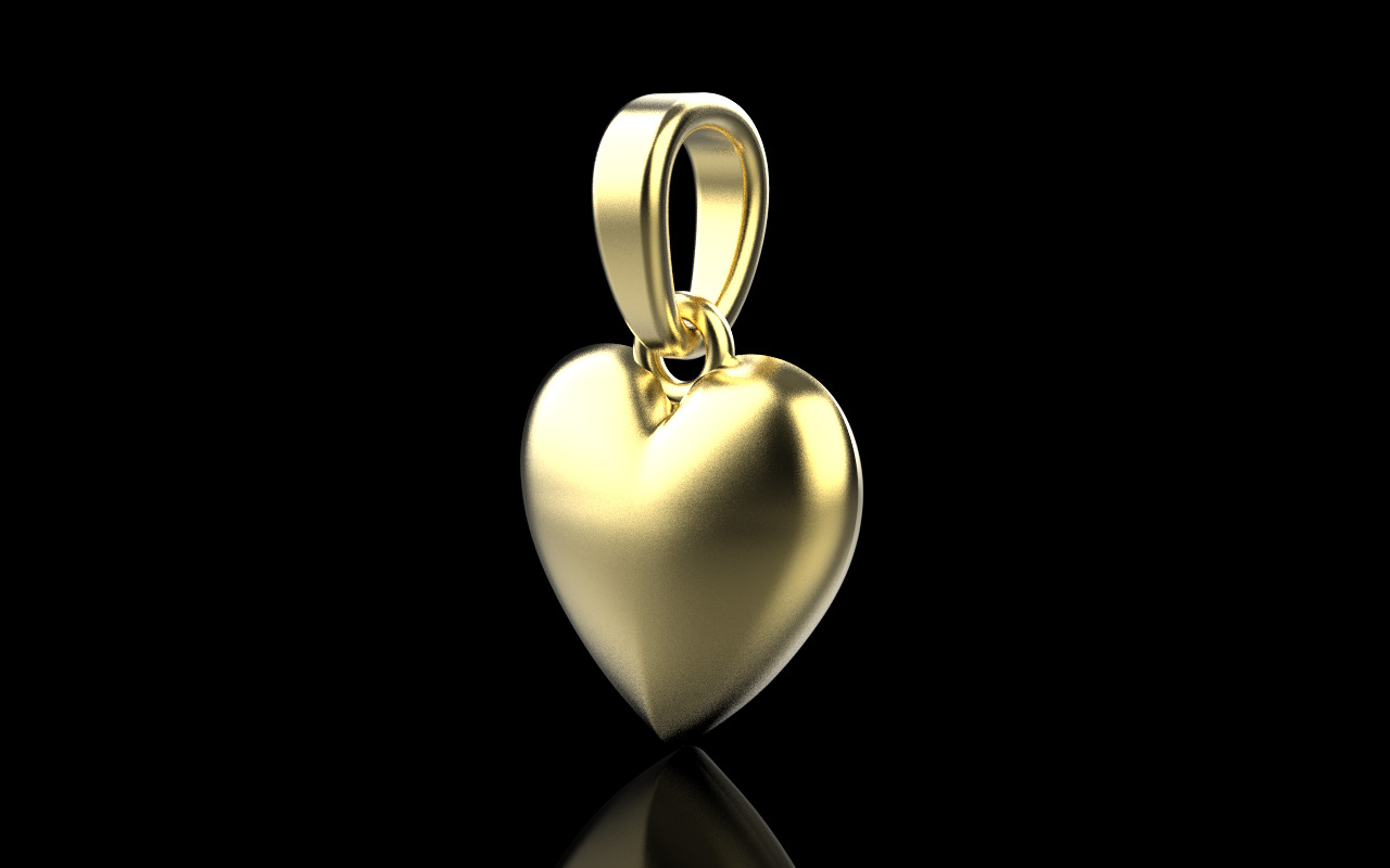 Heart pendant model 1160 3D print model_15