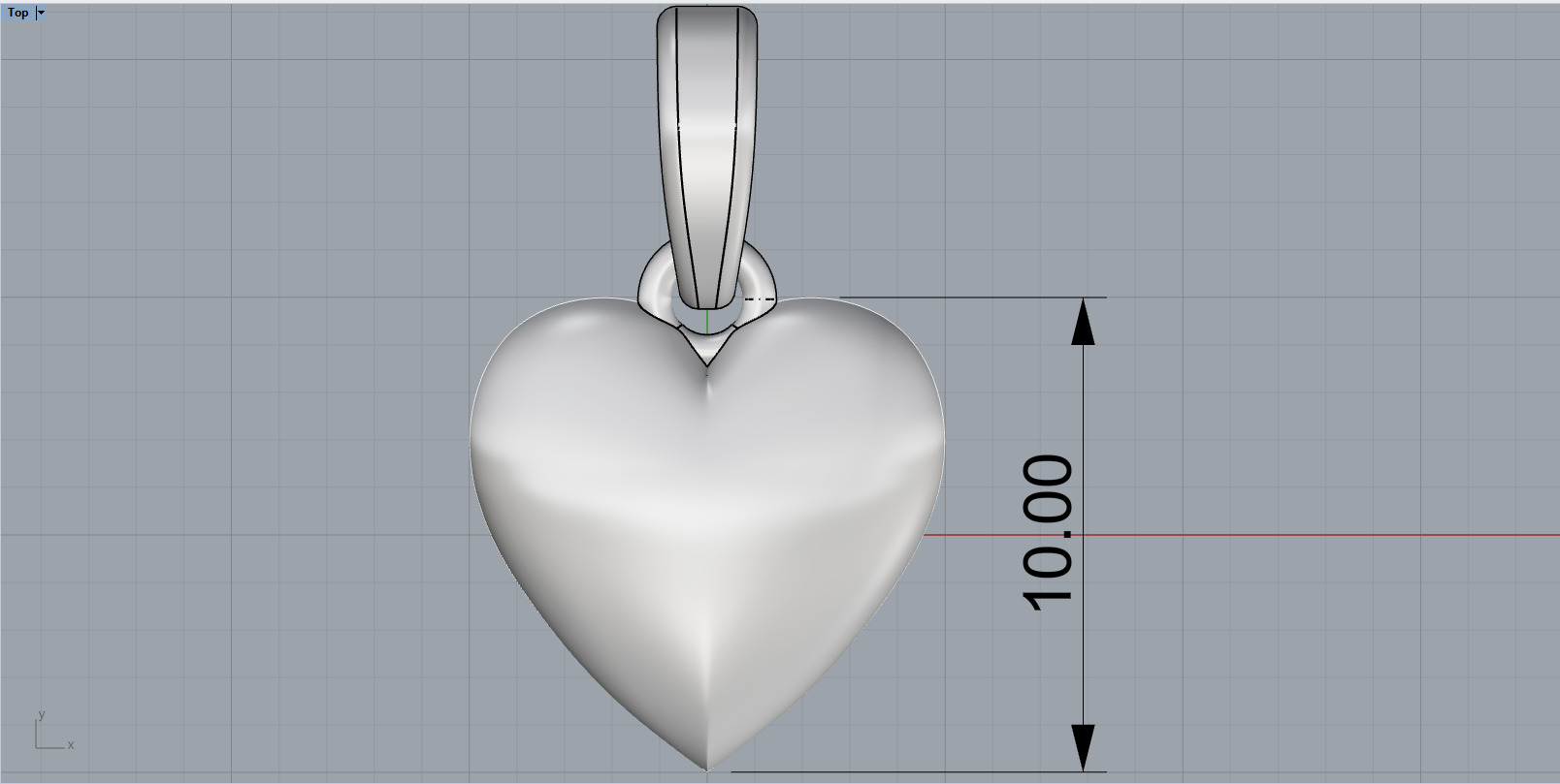 Heart pendant model 1160 3D print model_5