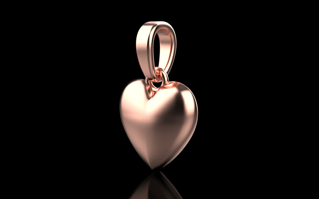 Heart pendant model 1160 3D print model_17