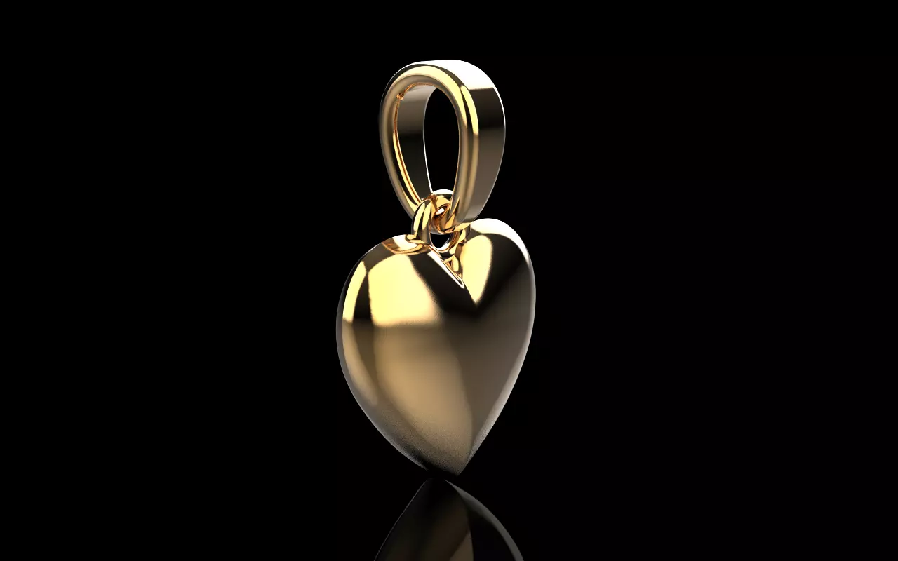 Heart pendant model 1160 3D print model_0