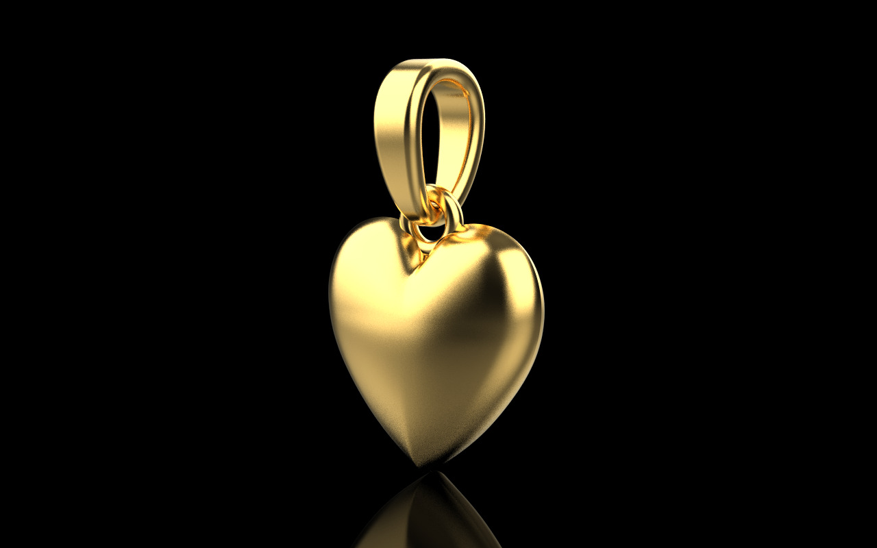 Heart pendant model 1160 3D print model_14