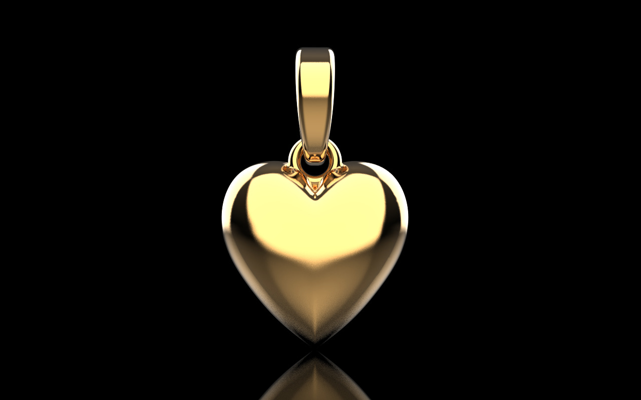 Heart pendant model 1160 3D print model_1