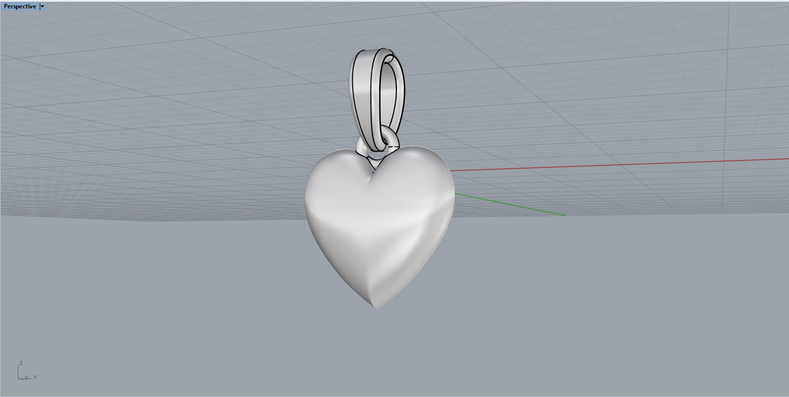 Heart pendant model 1160 3D print model_8