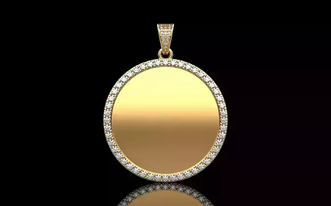 Round memory pendant model 1163 3D print model
