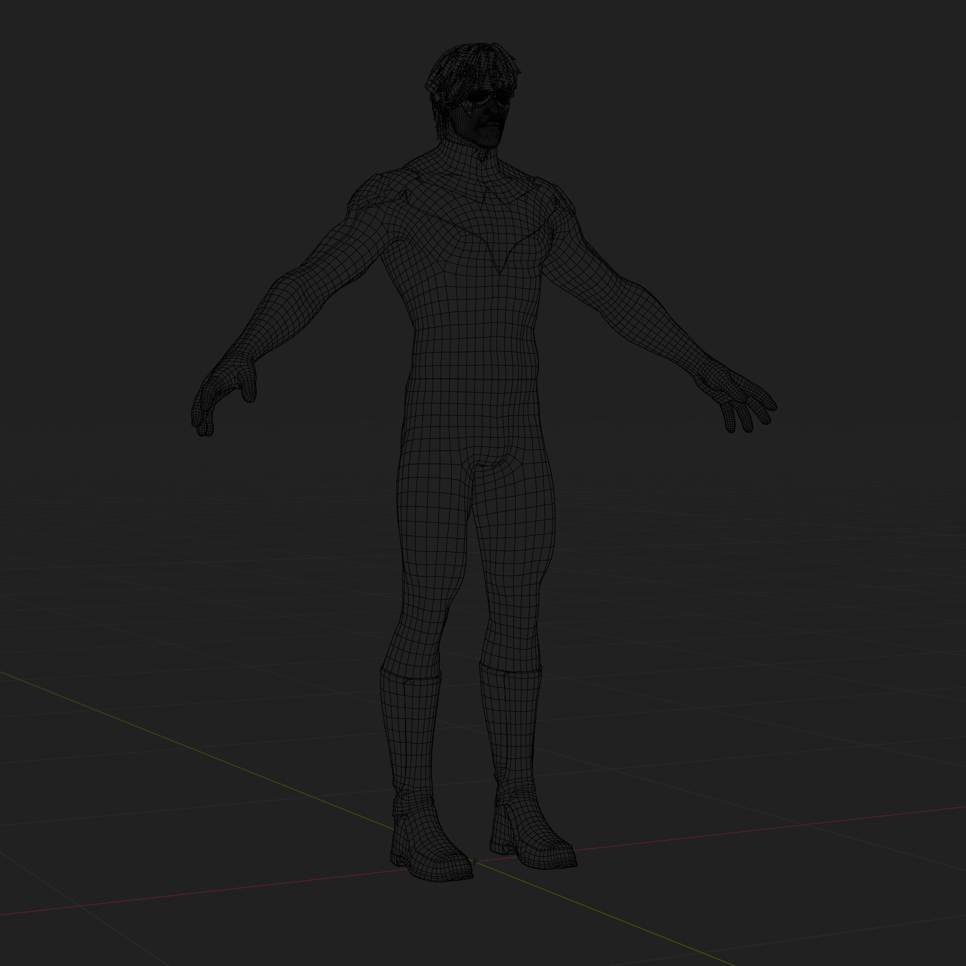 Nightwing 3D Model Jim Lee Fully Rigged PBR FBX Blender OBJ Low-poly 3D model_8