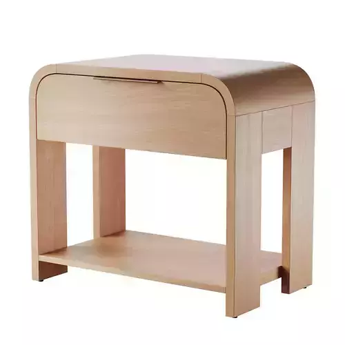 Jameson Modern One Drawer Waterfall Nightstand