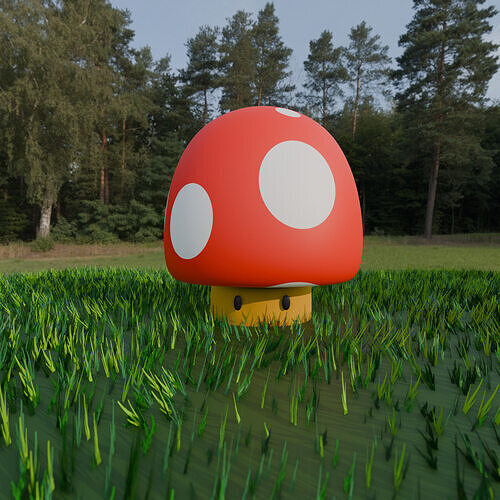 3D Model Super Mario Bros - Mushroom Low-poly 3D model