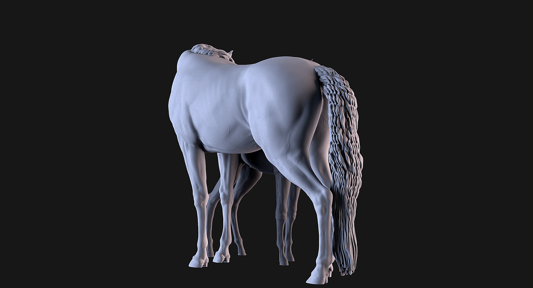 Mare and Foal 3D print model_6