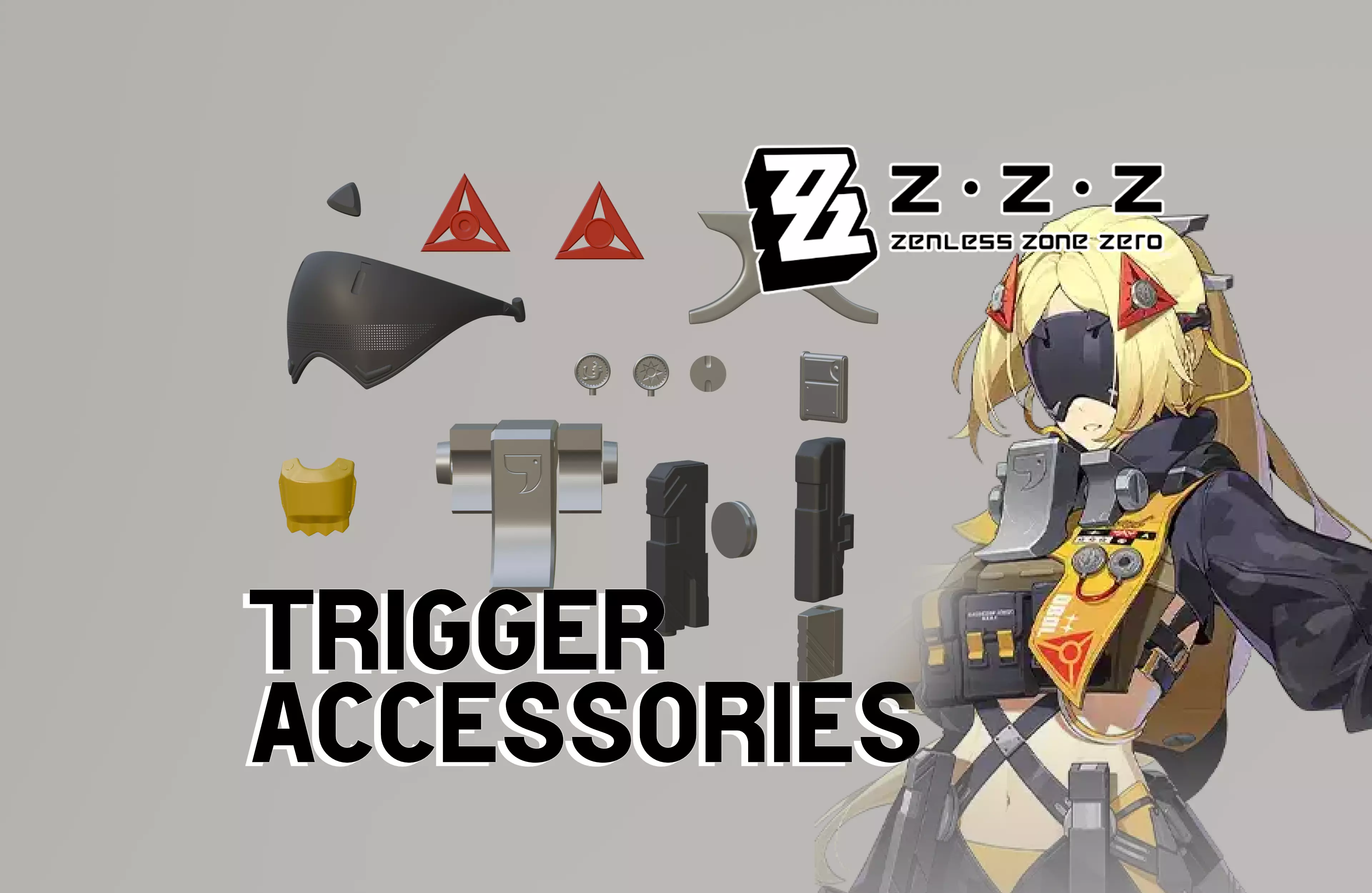 Zenless Zone Zero - Trigger Accessories 3D print model_0