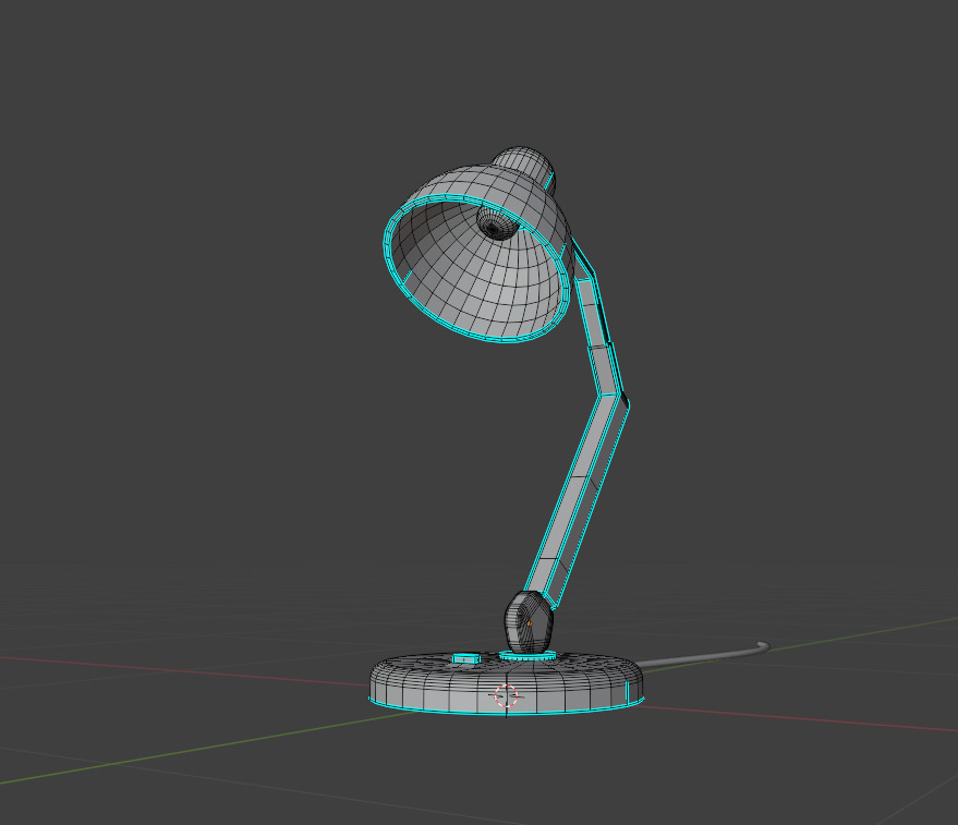 Low-Poly Desk Lamp - Game Ready - VR AR Compatible Low-poly 3D model_7