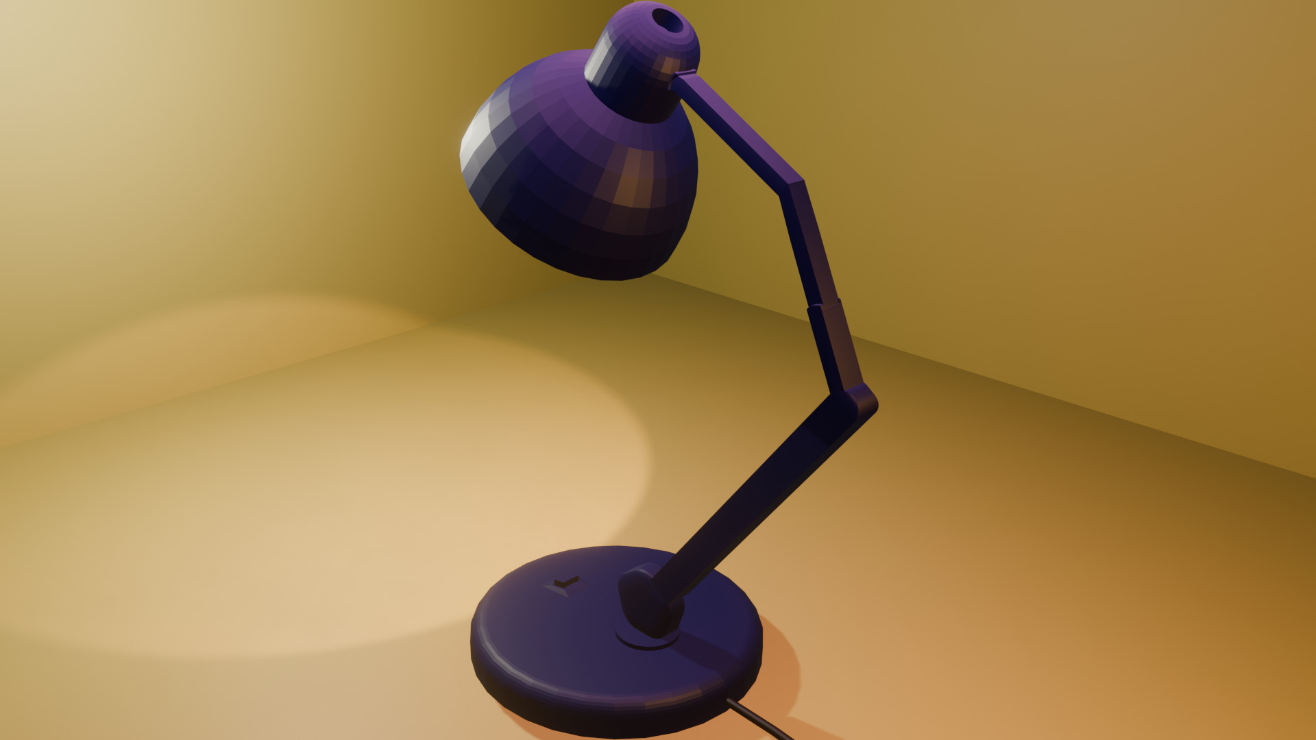 Low-Poly Desk Lamp - Game Ready - VR AR Compatible Low-poly 3D model_6
