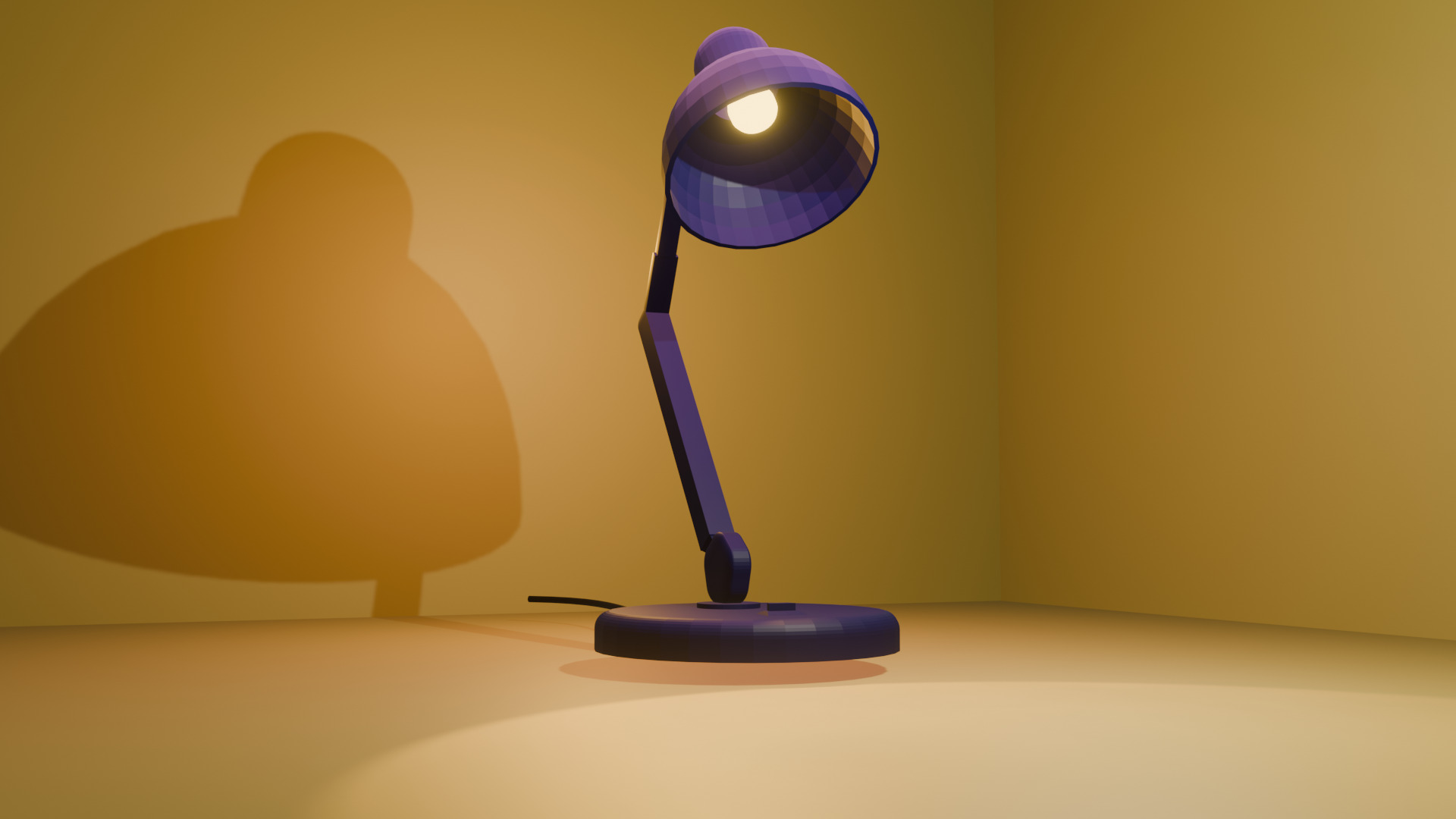 Low-Poly Desk Lamp - Game Ready - VR AR Compatible Low-poly 3D model_2