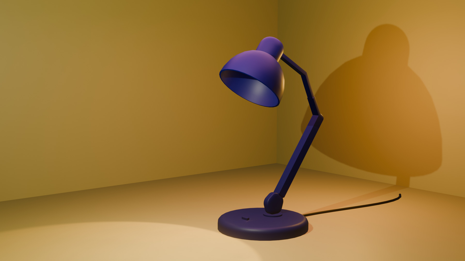 Low-Poly Desk Lamp - Game Ready - VR AR Compatible Low-poly 3D model_1