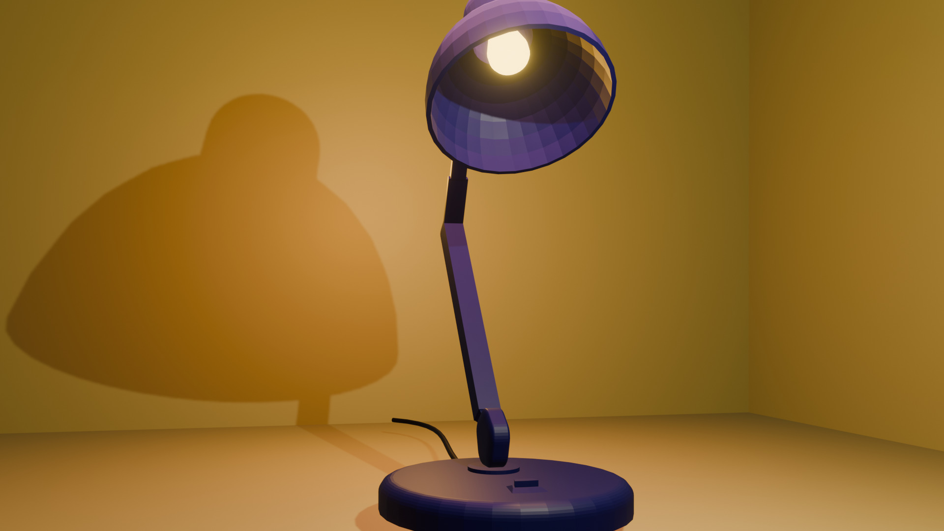 Low-Poly Desk Lamp - Game Ready - VR AR Compatible Low-poly 3D model_4