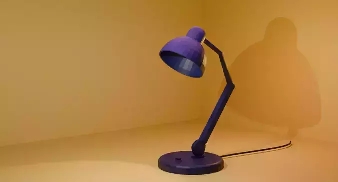 Low-Poly Desk Lamp - Game Ready - VR AR Compatible Low-poly 3D model