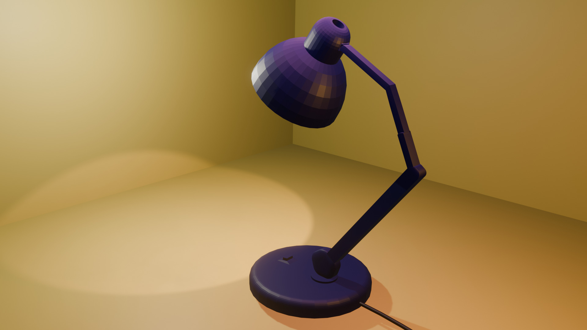 Low-Poly Desk Lamp - Game Ready - VR AR Compatible Low-poly 3D model_3