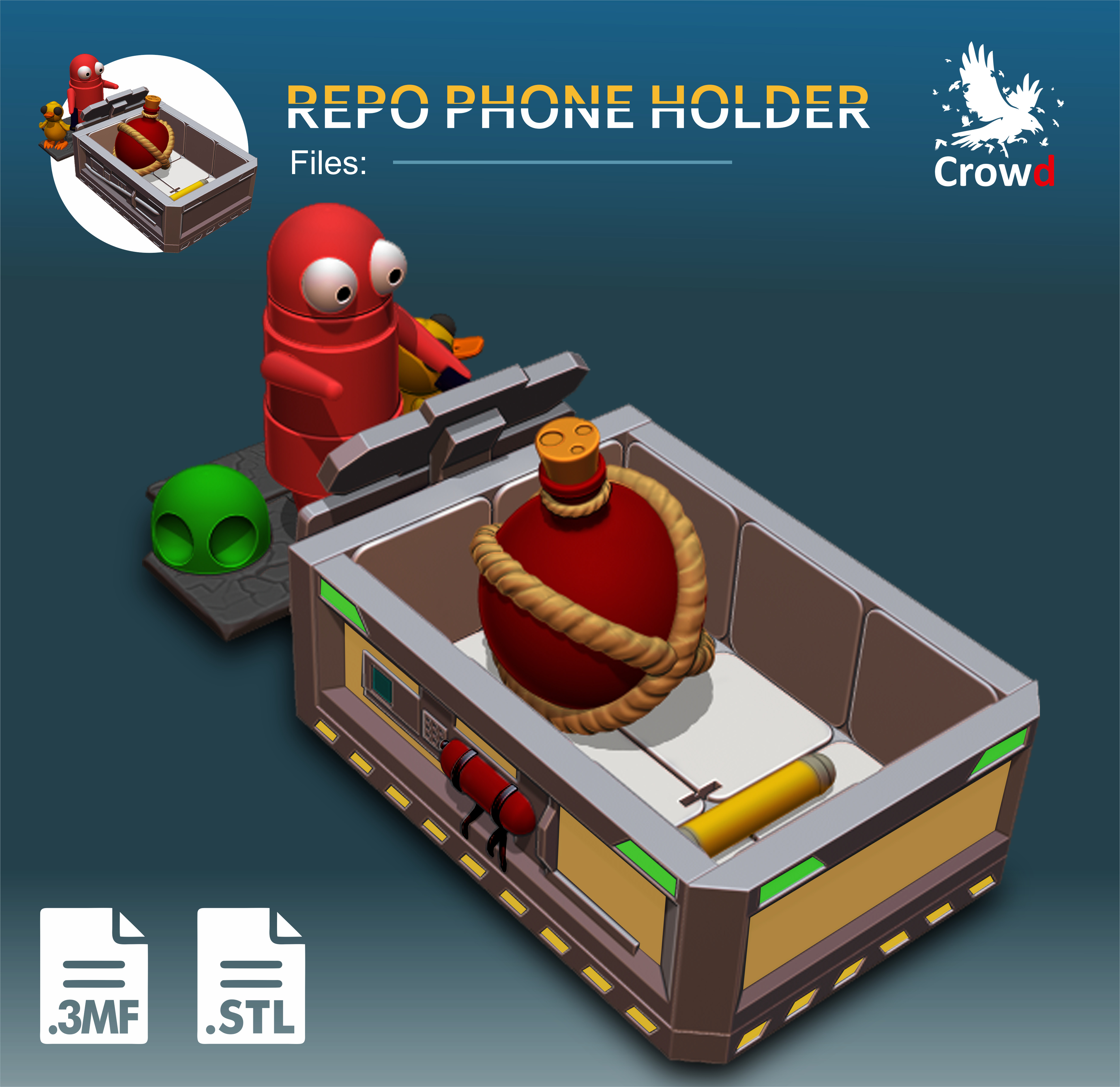 REPO PHONE HOLDER 3D print model_1