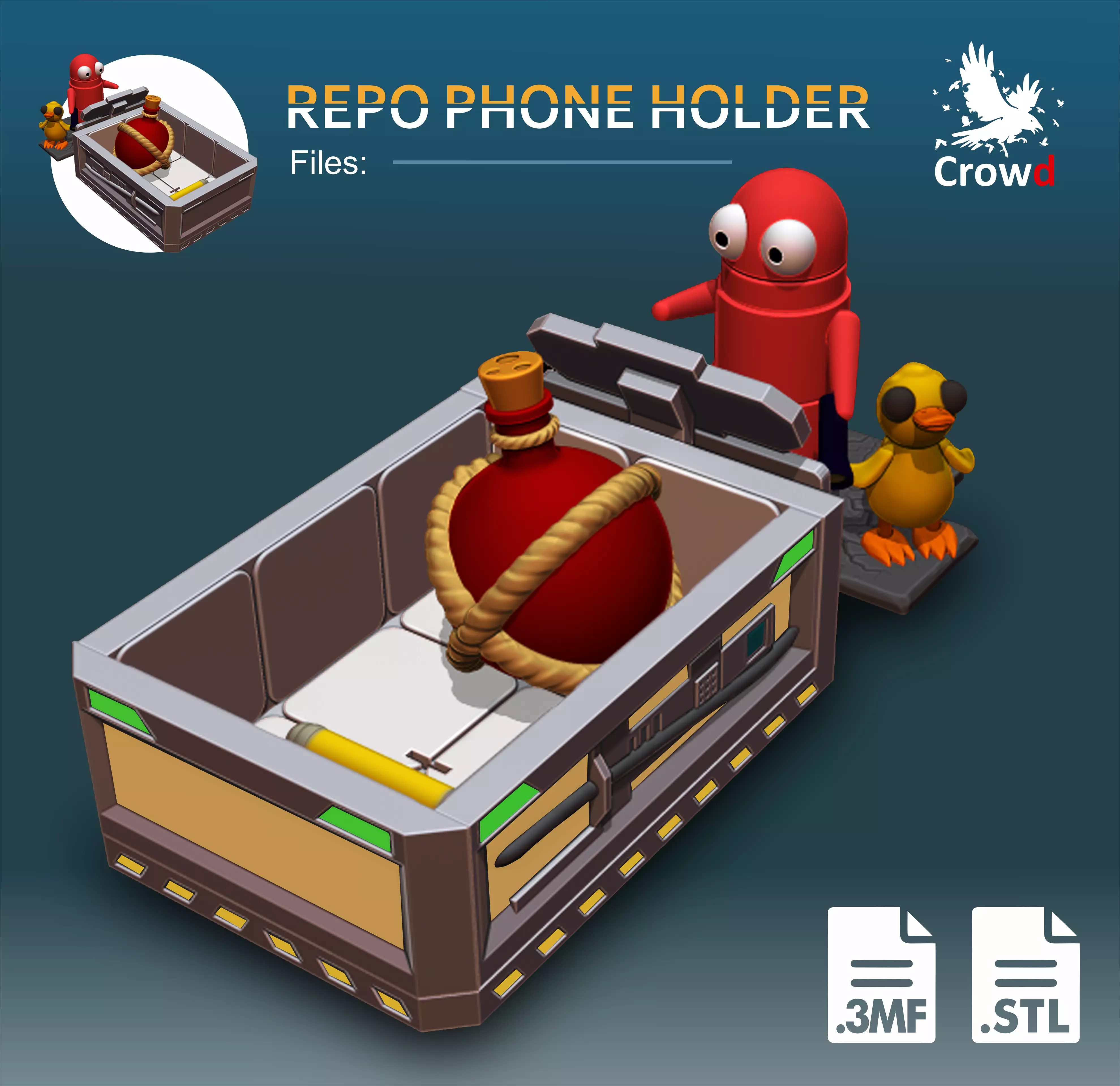 REPO PHONE HOLDER 3D print model_0