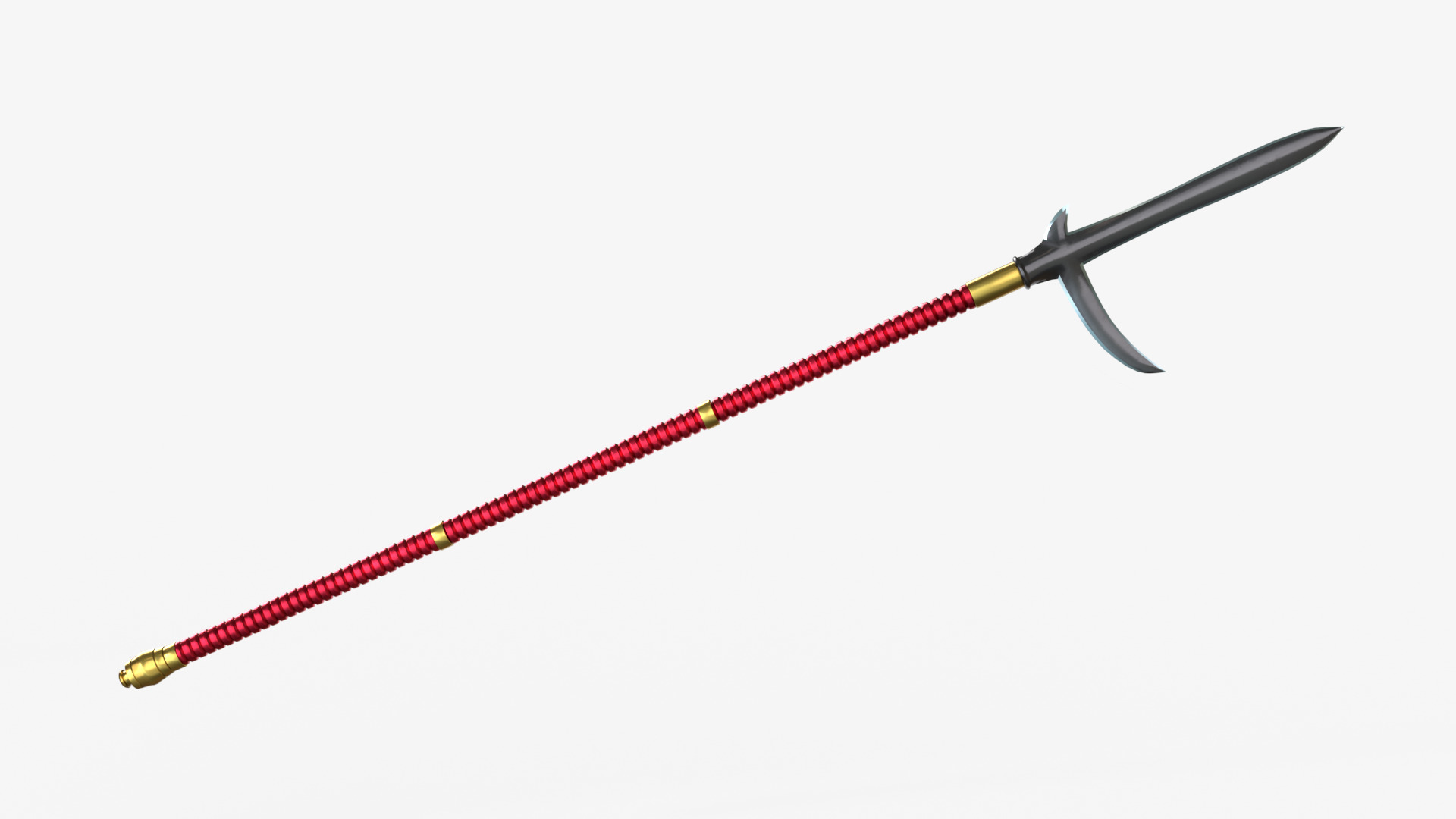 Japanese Spear Kata Kama Yari 4 colors 3D model_3