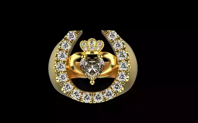 Heart  claddagh ring model 1174