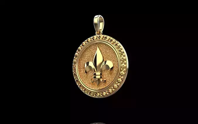 Fleur de Lys Lily pendant model 1176