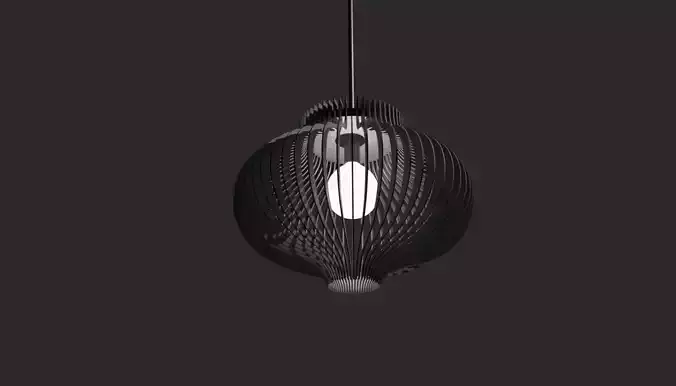 wood lamp 3mm laser cut file  3D print model