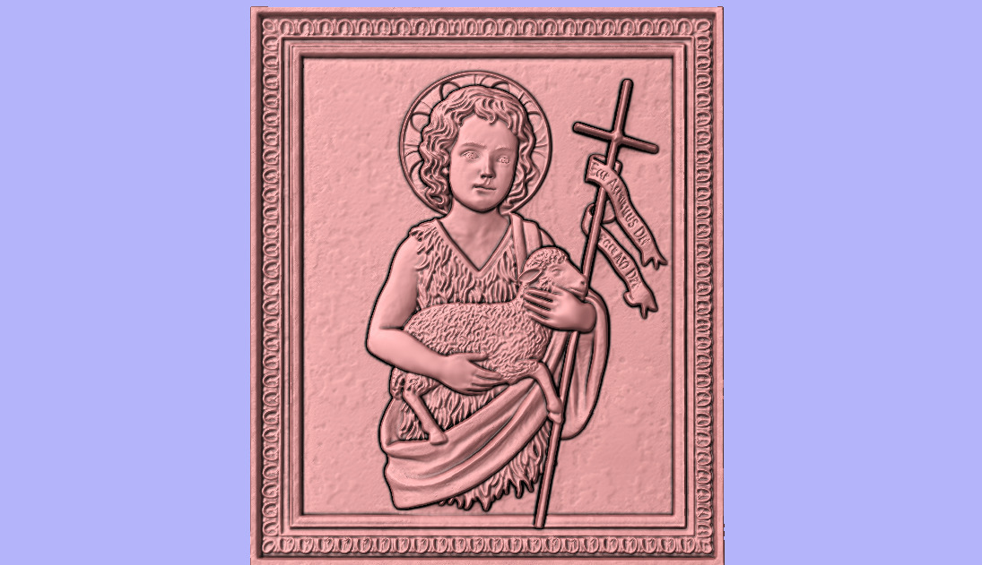 SAO JOAO SAINT JOHN BAS RELIEF 3D model_2