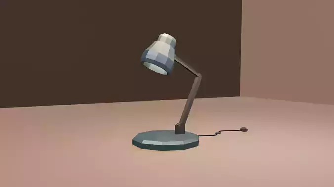 Low-Poly Desk Lamp - Game Ready 
