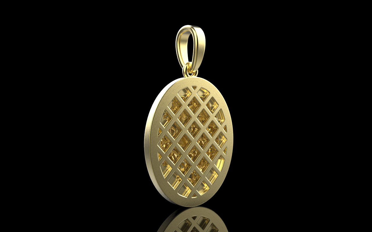 Lion pendant model 1185 3D print model_27