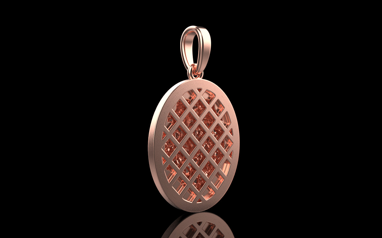 Lion pendant model 1185 3D print model_30