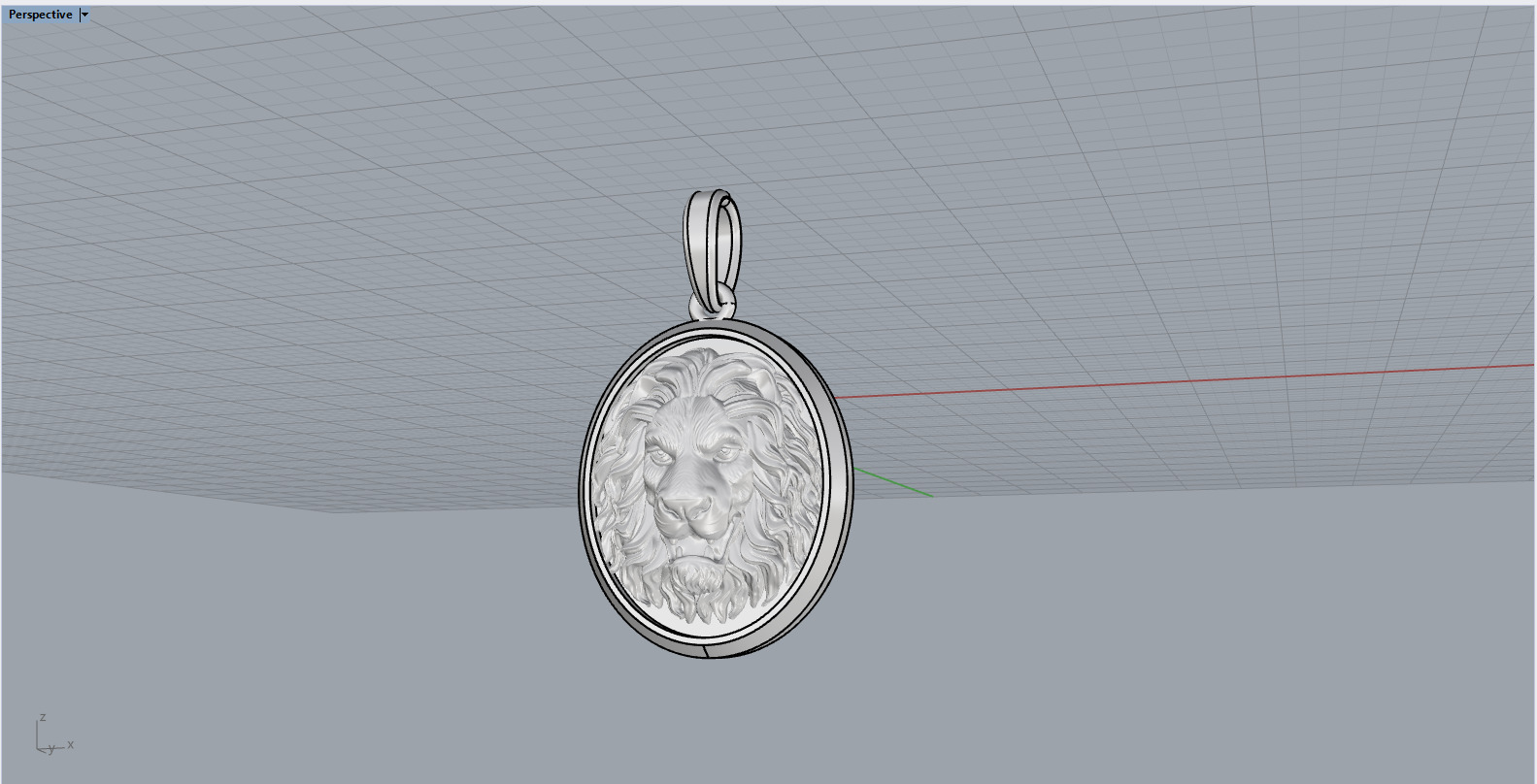 Lion pendant model 1185 3D print model_8