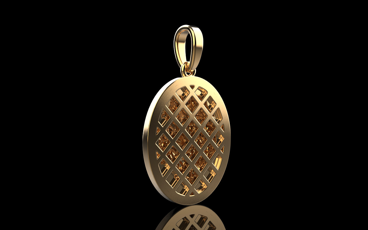 Lion pendant model 1185 3D print model_28
