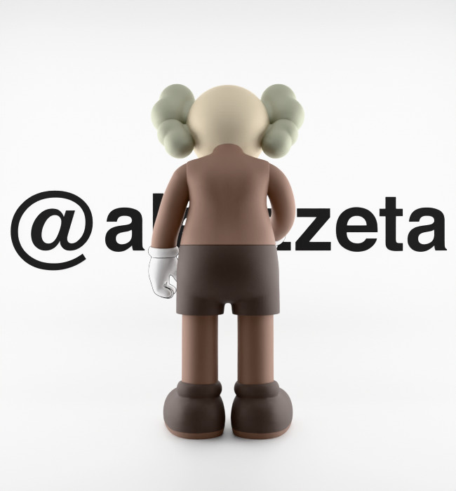 Kaws Hollowed Textured Low-poly 3D model_19