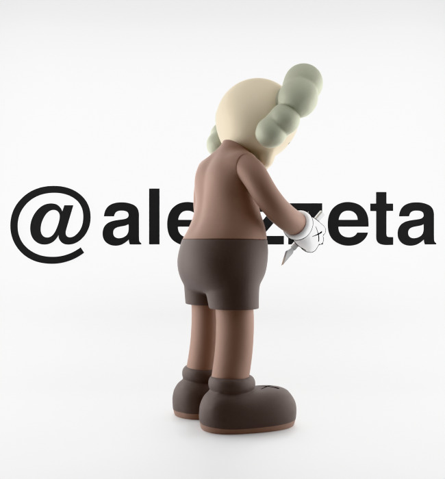 Kaws Hollowed Textured Low-poly 3D model_25