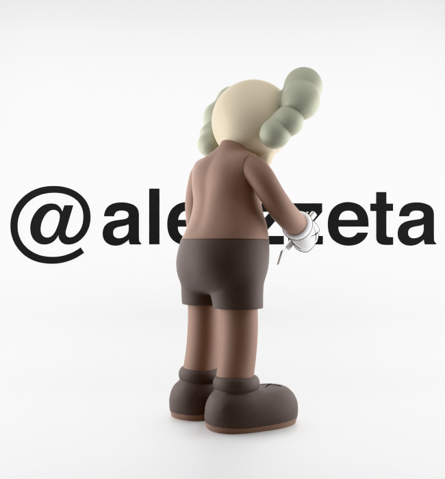 Kaws Hollowed Textured Low-poly 3D model_24