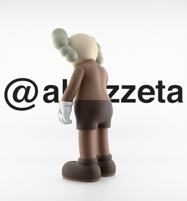 Kaws Hollowed Textured Low-poly 3D model_14