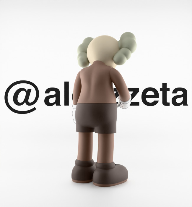 Kaws Hollowed Textured Low-poly 3D model_22