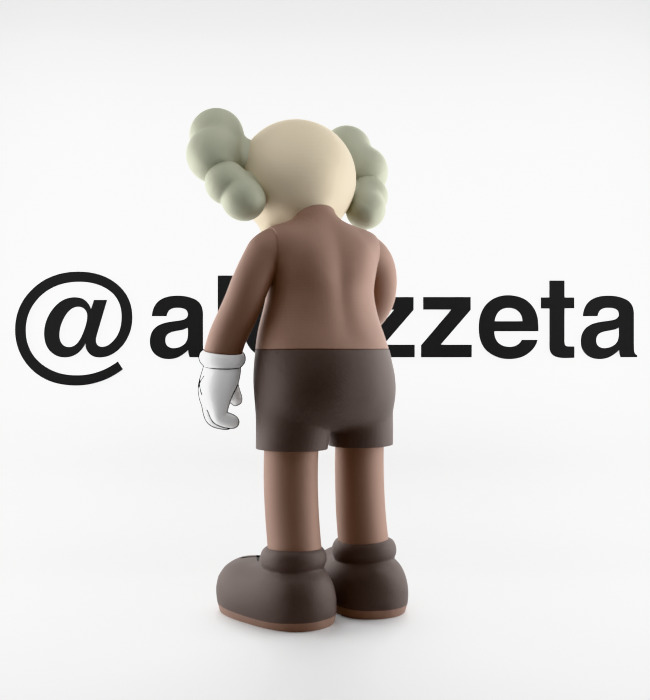 Kaws Hollowed Textured Low-poly 3D model_16