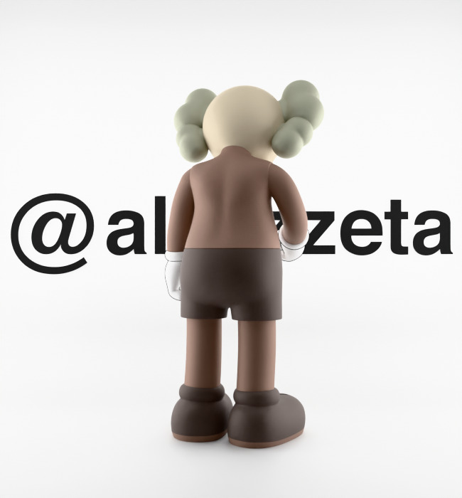 Kaws Hollowed Textured Low-poly 3D model_21