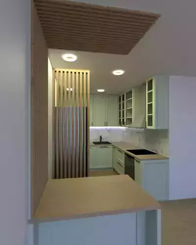 Modern Modular Kitchen- High Quality 3D Model 3D model