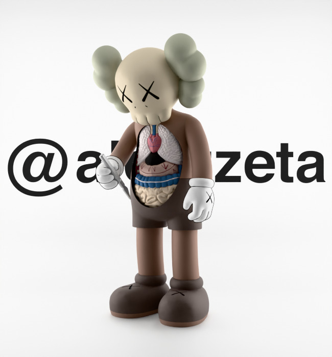 Kaws Hollowed for Print 3D print model_5