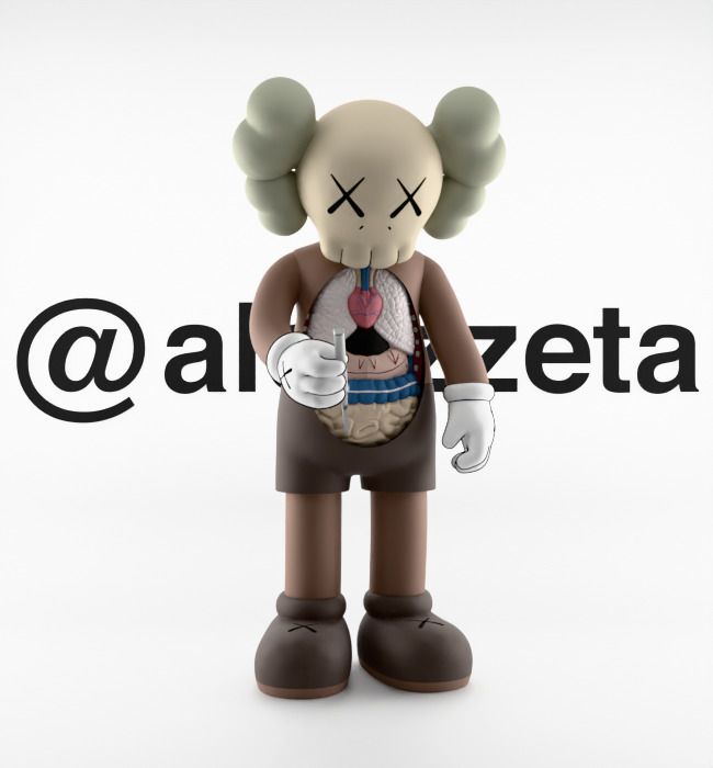 Kaws Hollowed for Print 3D print model_37