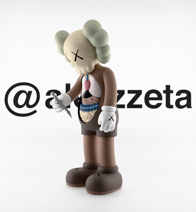 Kaws Hollowed for Print 3D print model_7